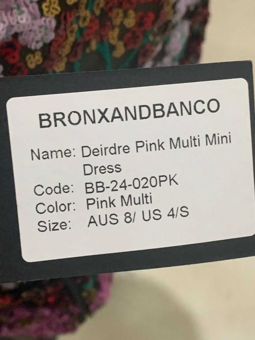 New BRONX AND BANCO Deirdre Floral Sequinned Halter Dress Size S / 4 US - Picture 15 of 16